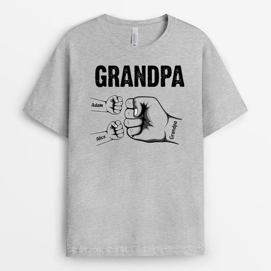 Grandpa & Us™ personalized t-shirt with grandkids' names