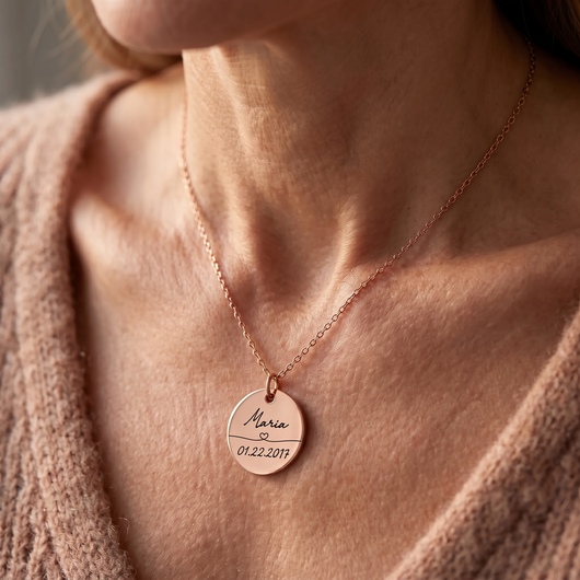 Eternal Link™ personalized name and date necklace