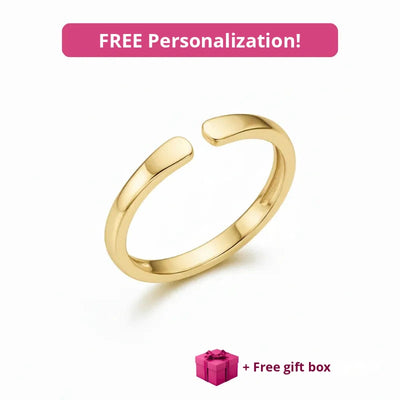 Twin Initials™ personalized adjustable initials ring