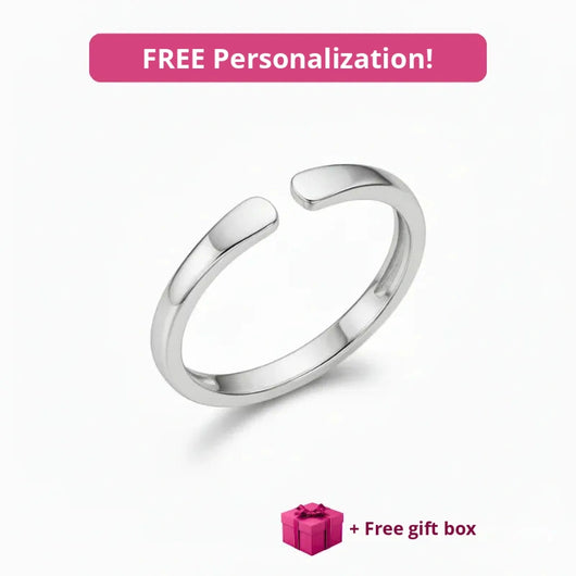 Twin Initials™ personalized adjustable initials ring
