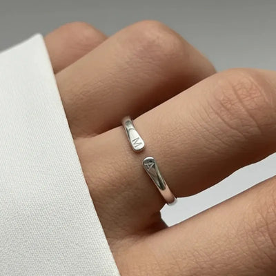 Twin Initials™ personalized adjustable initials ring