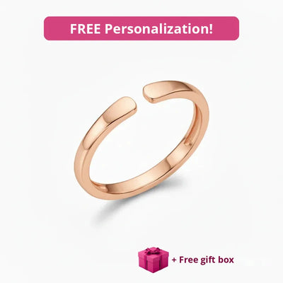 Twin Initials™ personalized adjustable initials ring