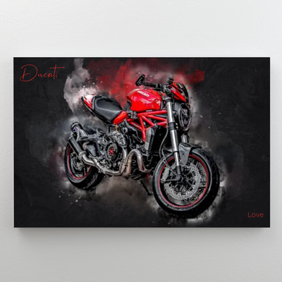 RideArt™ personalized watercolor motorcycle portrait