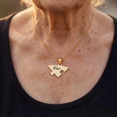 Pieces of Us™ – Personalized Family Puzzle Necklace Set