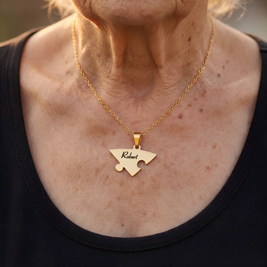 Pieces of Us™ – Personalized Family Puzzle Necklace Set