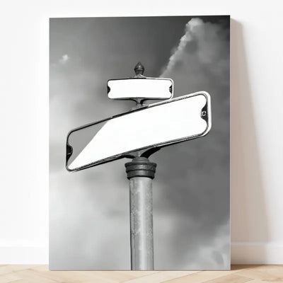 Crossed Paths™ personalized family name signpost canvas
