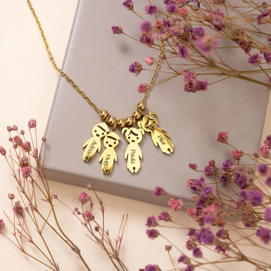 A Mother's Love™ personalized necklace with children's names for Mom