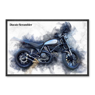 RideArt™ personalized watercolor motorcycle portrait