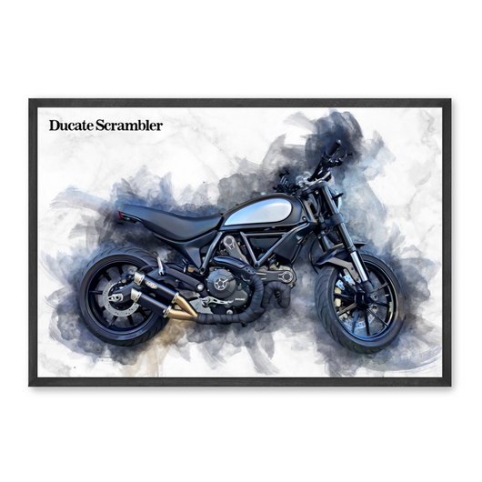 RideArt™ personalized watercolor motorcycle portrait