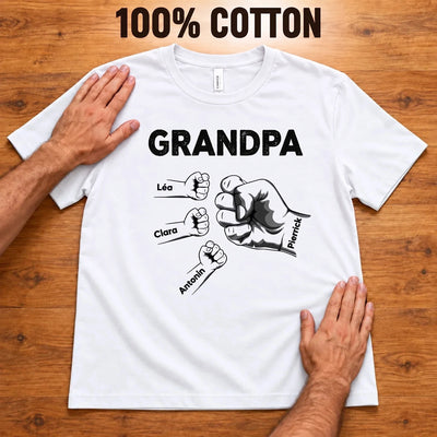 Grandpa & Us™ personalized t-shirt with grandkids' names