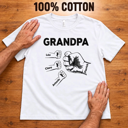 Grandpa & Us™ personalized t-shirt with grandkids' names