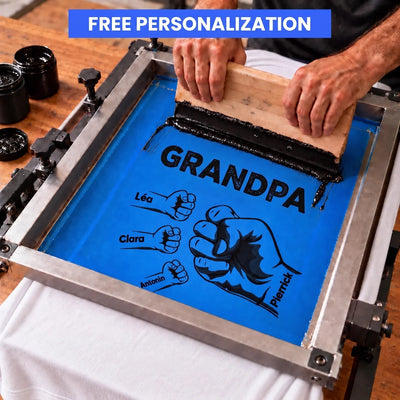 Grandpa & Us™ personalized t-shirt with grandkids' names
