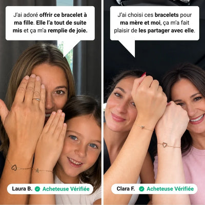 Cœurs liés™ - Bracelets coeurs assortis