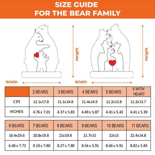 Bear Family™ personalized wooden bear family puzzle with names