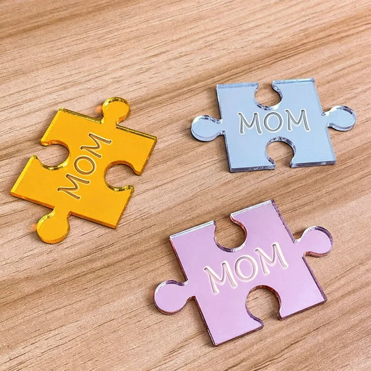 Our Centerpiece™ personalized family name puzzle frame for Mom