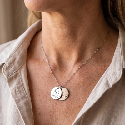 Eternal Link™ personalized name and date necklace