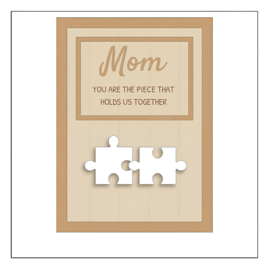 Our Centerpiece™ personalized family name puzzle frame for Mom