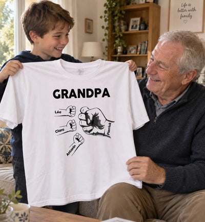 Grandpa & Us™ personalized t-shirt with grandkids' names