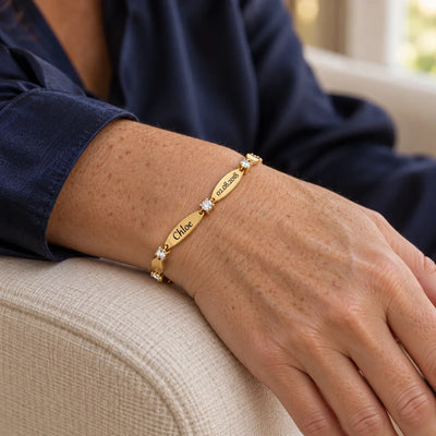 Love Links™ personalized bracelet engraved with names