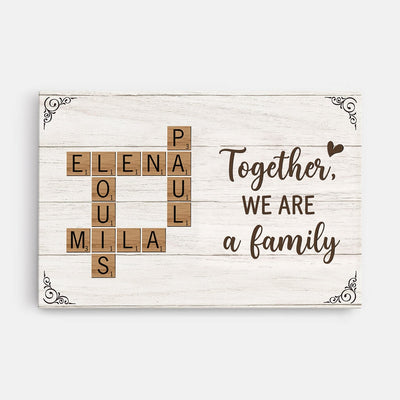 Spelled in Love™ personalized family name crossword canvas