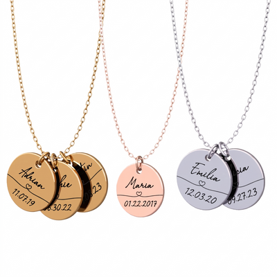 Eternal Link™ personalized name and date necklace