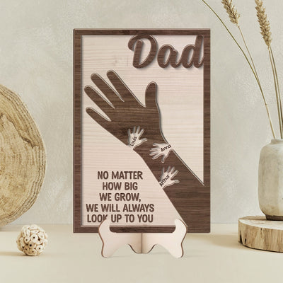 Close to You™ personalized wooden plaque for Dad or Mom