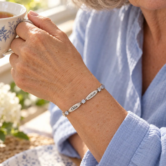 Love Links™ personalized bracelet engraved with names