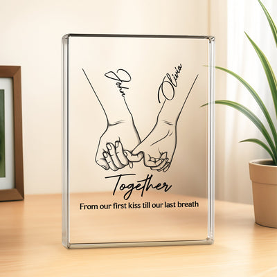 Forever Bound™ – Personalized Acrylic Plaque for Couples
