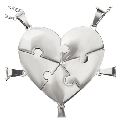 Pieces of Us™ – Personalized Family Puzzle Necklace Set