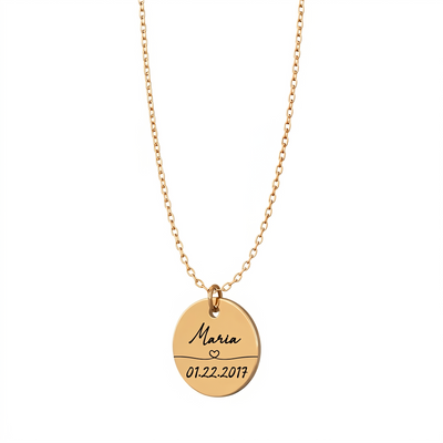 Eternal Link™ personalized name and date necklace