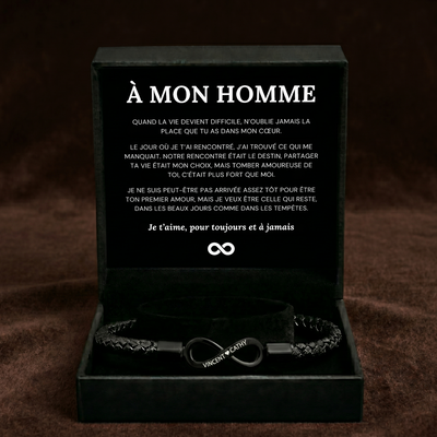 Forever Us™ – Personalized Leather Infinity Bracelet