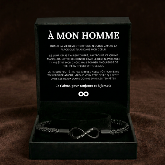 Forever Us™ – Personalized Leather Infinity Bracelet