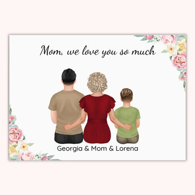 Our Mom™ personalized family poster for Mom
