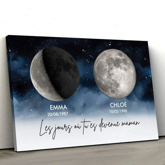 Family Moons™ - Personalized Birth Moon Canvas