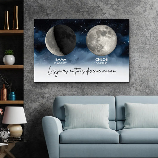 Family Moons™ - Personalized Birth Moon Canvas