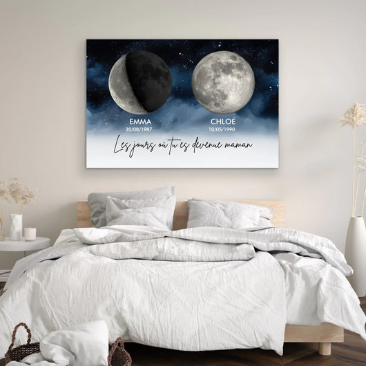 Family Moons™ - Personalized Birth Moon Canvas