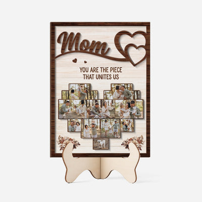 Family Heart™ personalized wooden photo frame