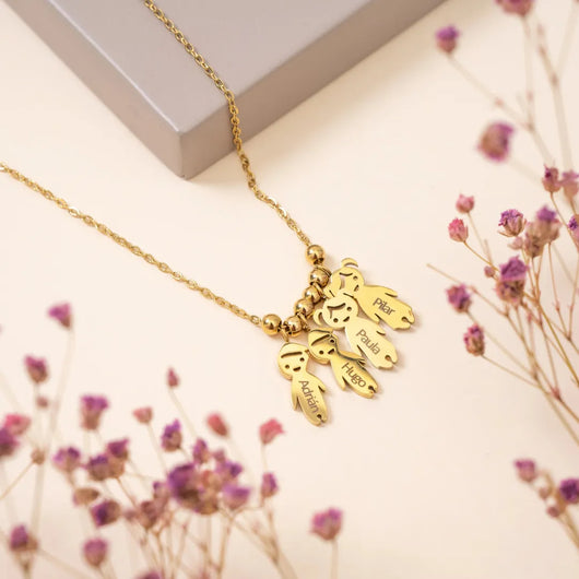 A Mother's Love™ personalized necklace with children's names for Mom