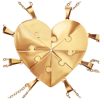 Pieces of Us™ – Personalized Family Puzzle Necklace Set
