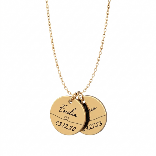 Eternal Link™ personalized name and date necklace