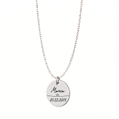 Eternal Link™ personalized name and date necklace
