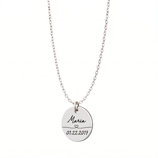 Eternal Link™ personalized name and date necklace