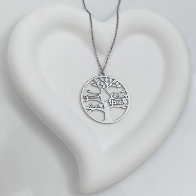Tree of Life™ personalized family name necklace for Mom