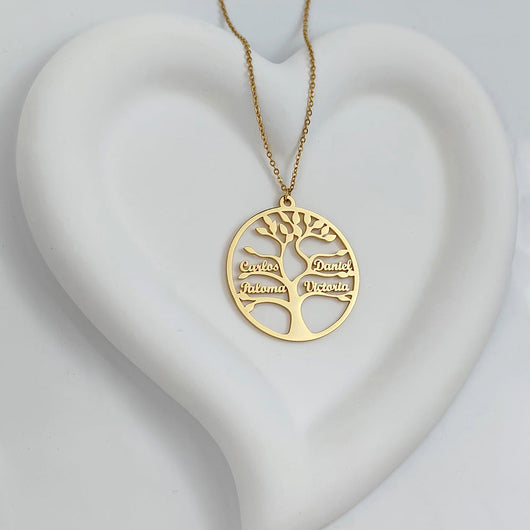 Tree of Life™ personalized family name necklace for Mom