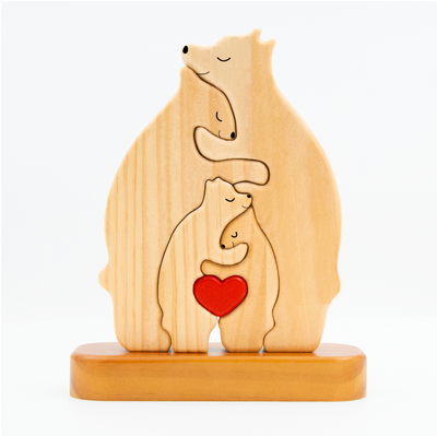 Bear Family™ personalized wooden bear family puzzle with names