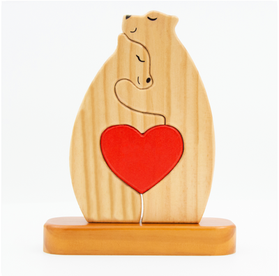 Bear Family™ personalized wooden bear family puzzle with names
