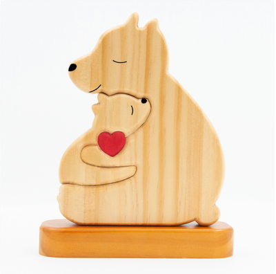 Bear Family™ personalized wooden bear family puzzle with names