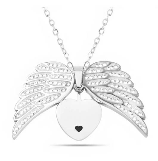 Guardian Angel™ personalized engraved angel wing necklace