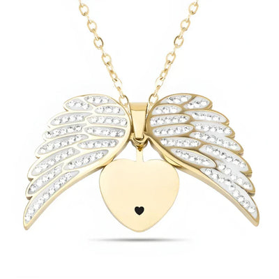 Guardian Angel™ personalized engraved angel wing necklace