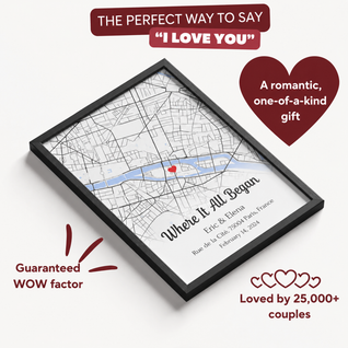 Our First Chapter™ – Personalized “Where We Met” Print